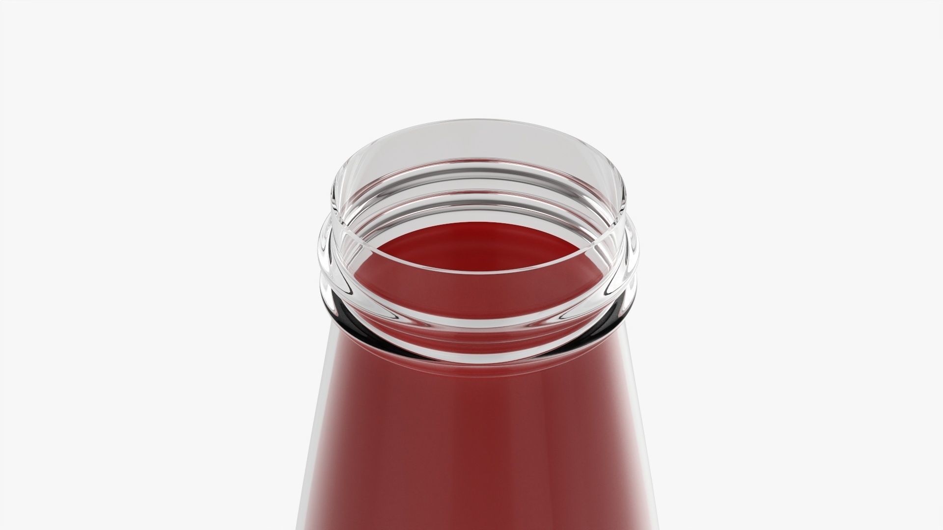 Barbecue sauce in glass bottle 11 3D model_3