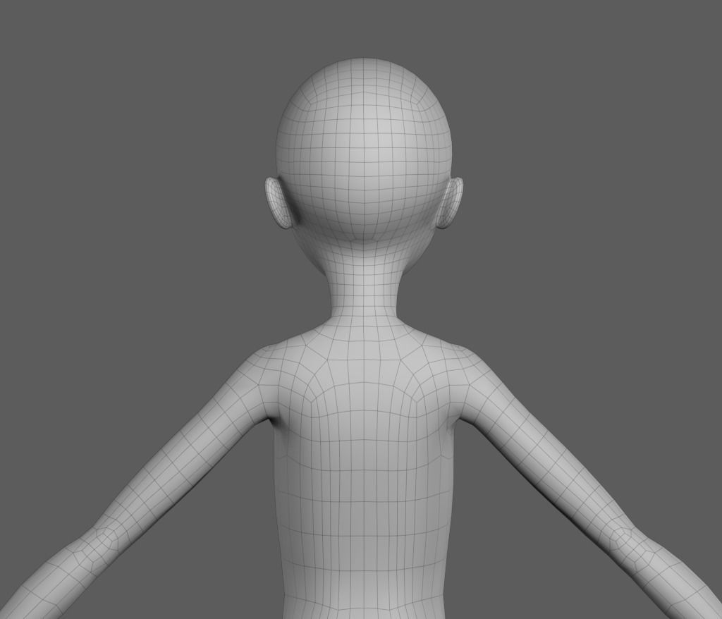 Female Base Mesh Free 3D model_4