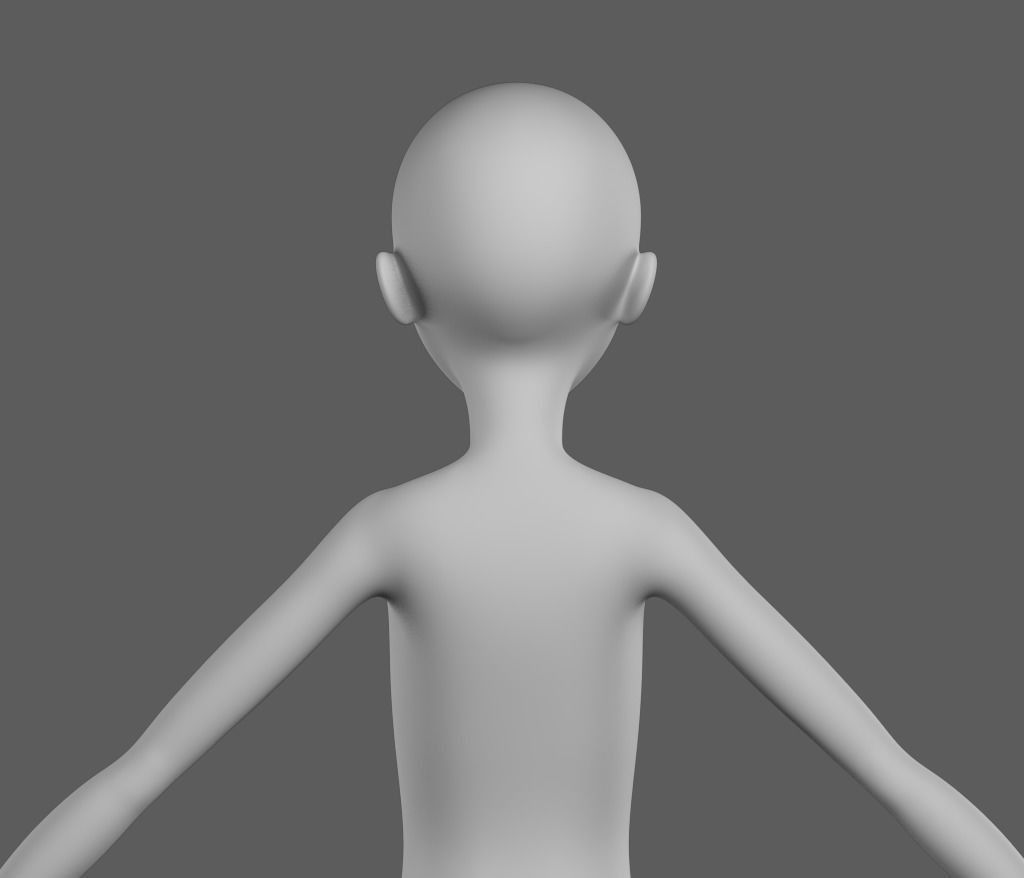 Female Base Mesh Free 3D model_7