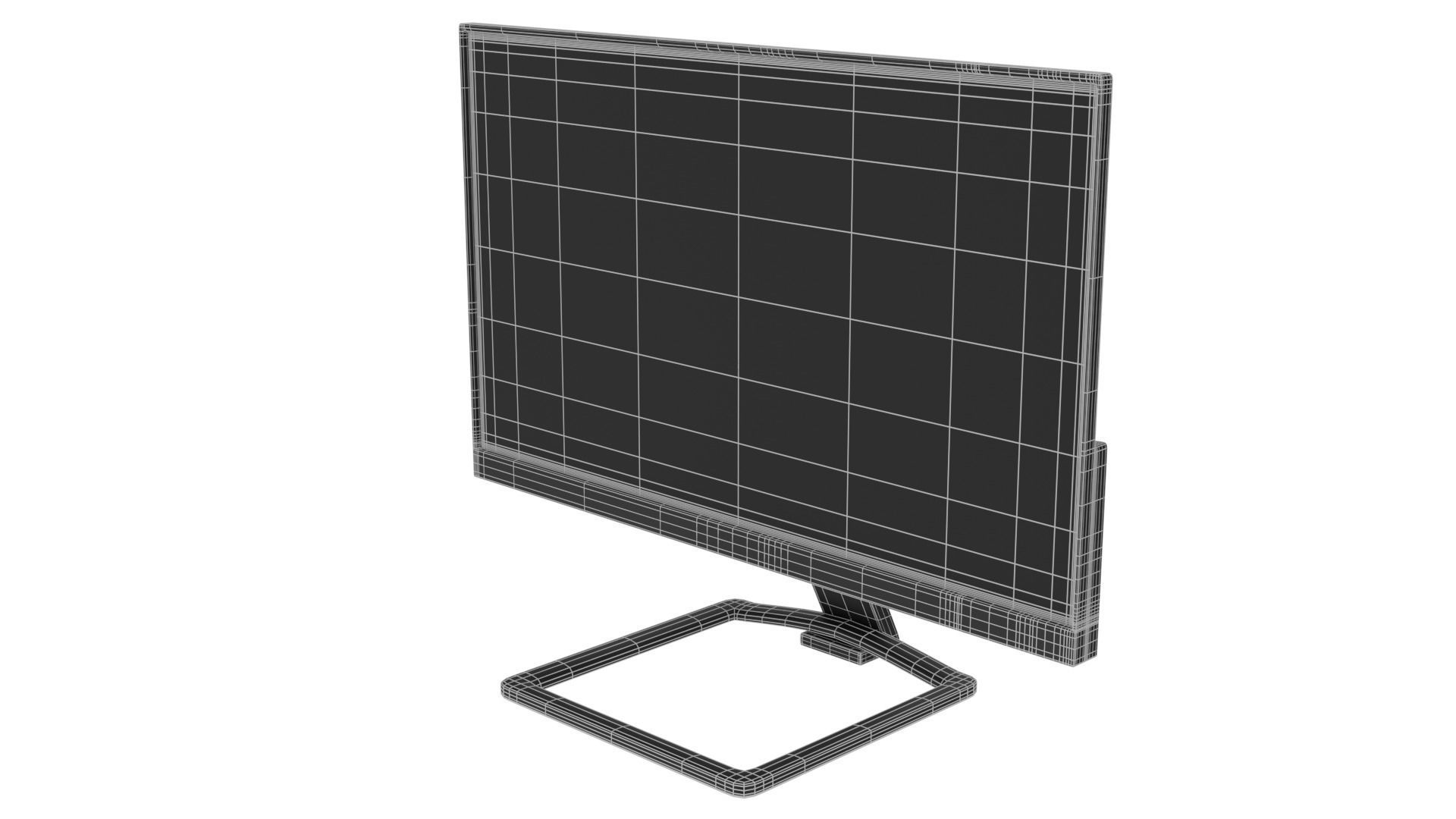HP MONITOR Low-poly 3D model_6
