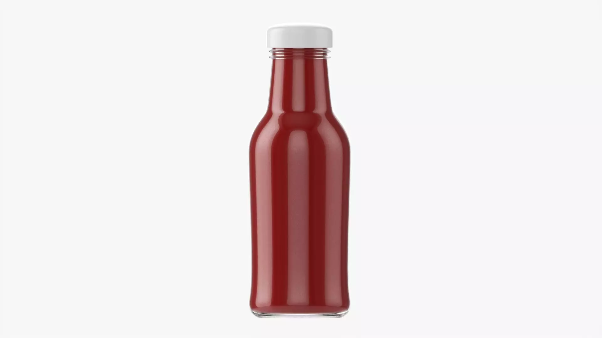 Barbecue sauce in glass bottle 13 3D model_0