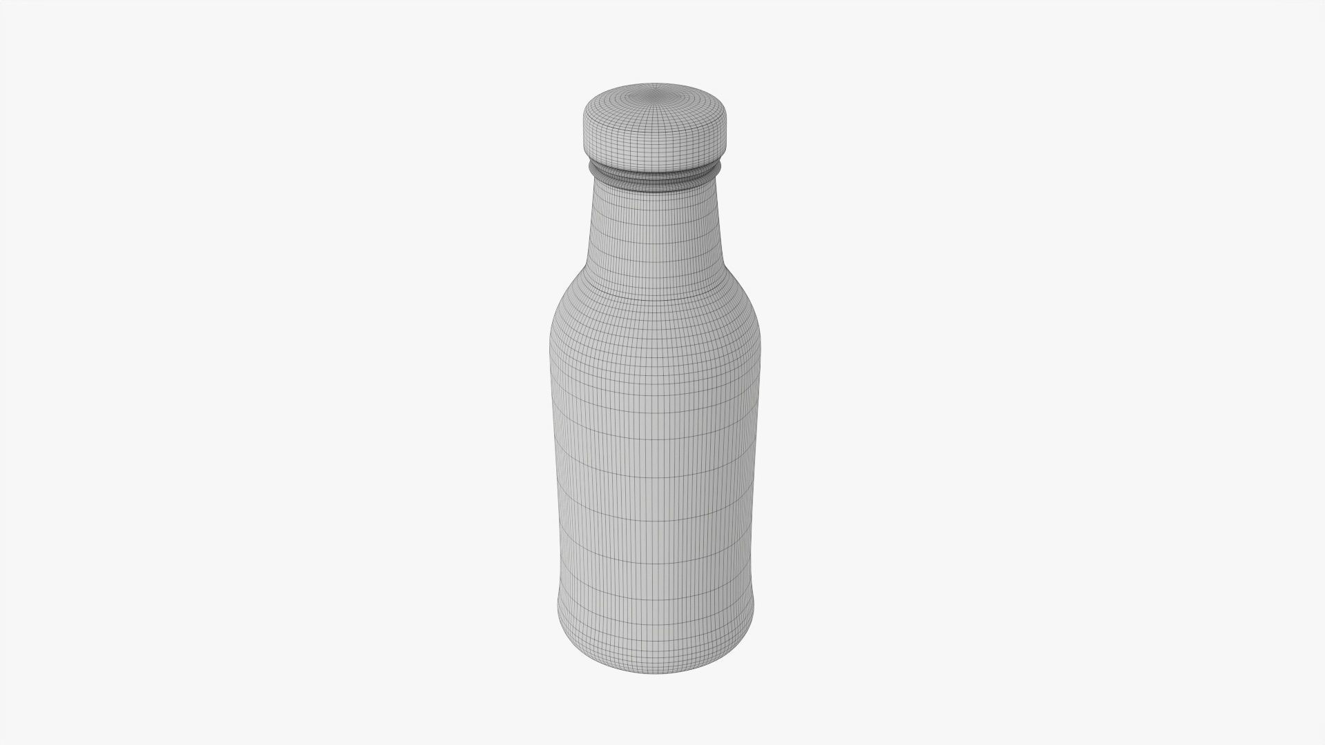 Barbecue sauce in glass bottle 13 3D model_5
