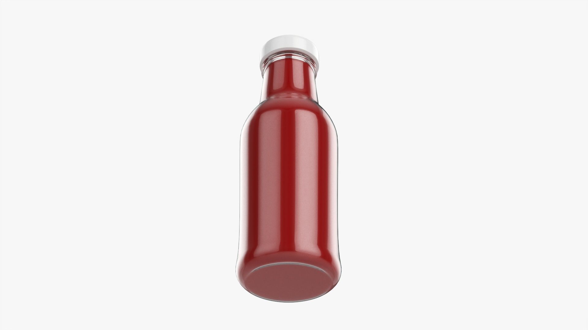 Barbecue sauce in glass bottle 13 3D model_2