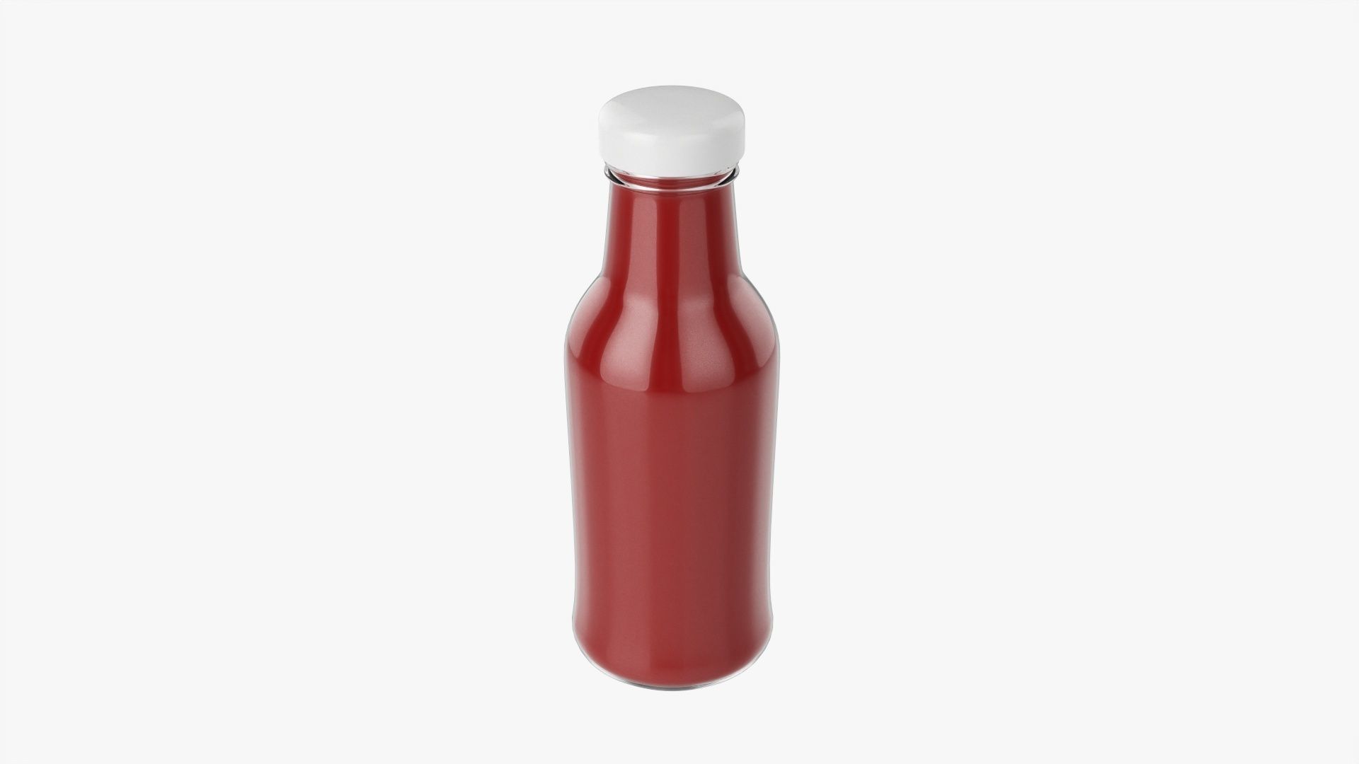 Barbecue sauce in glass bottle 13 3D model_1
