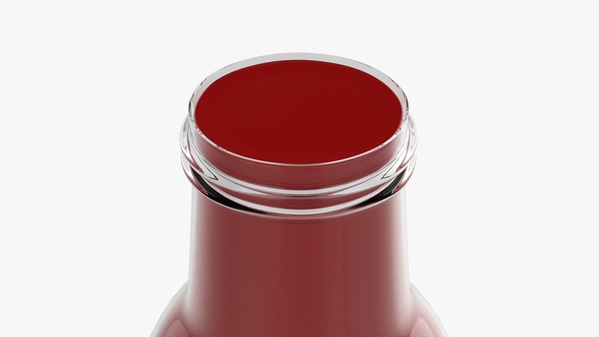 Barbecue sauce in glass bottle 13 3D model_3