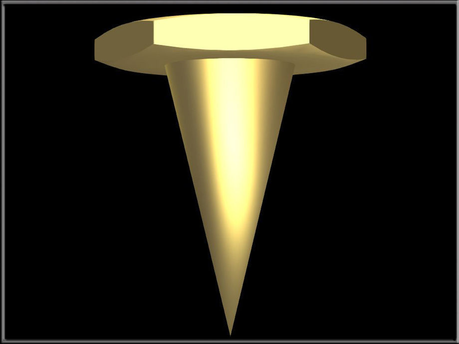 Thumb Tack 02 Low-poly 3D model_1