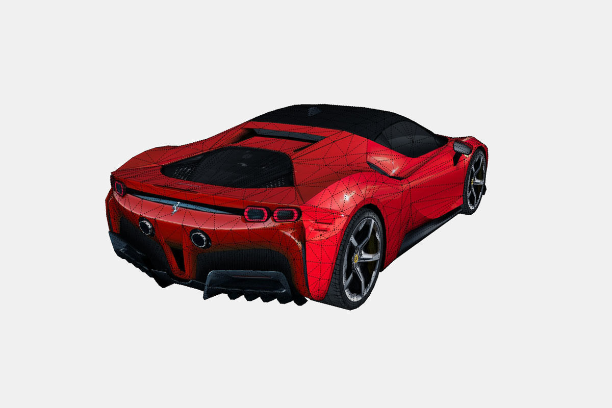 Ferrari SF90 Stradale 2021 Low-poly 3D model_17