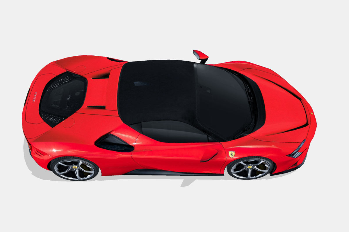 Ferrari SF90 Stradale 2021 Low-poly 3D model_13
