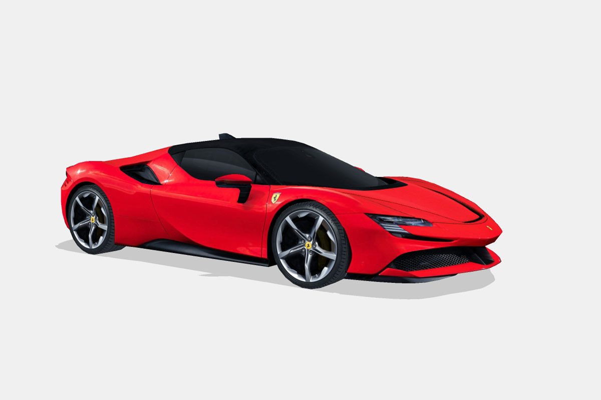 Ferrari SF90 Stradale 2021 Low-poly 3D model_15