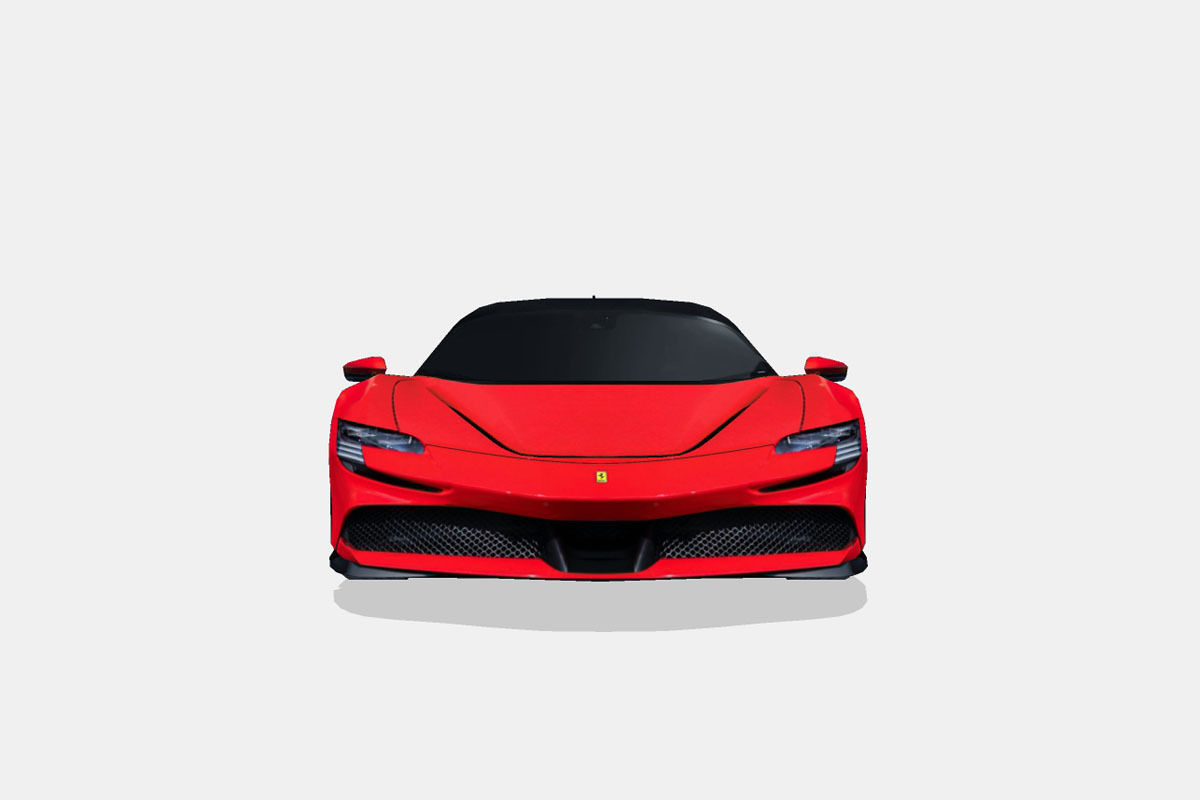 Ferrari SF90 Stradale 2021 Low-poly 3D model_3