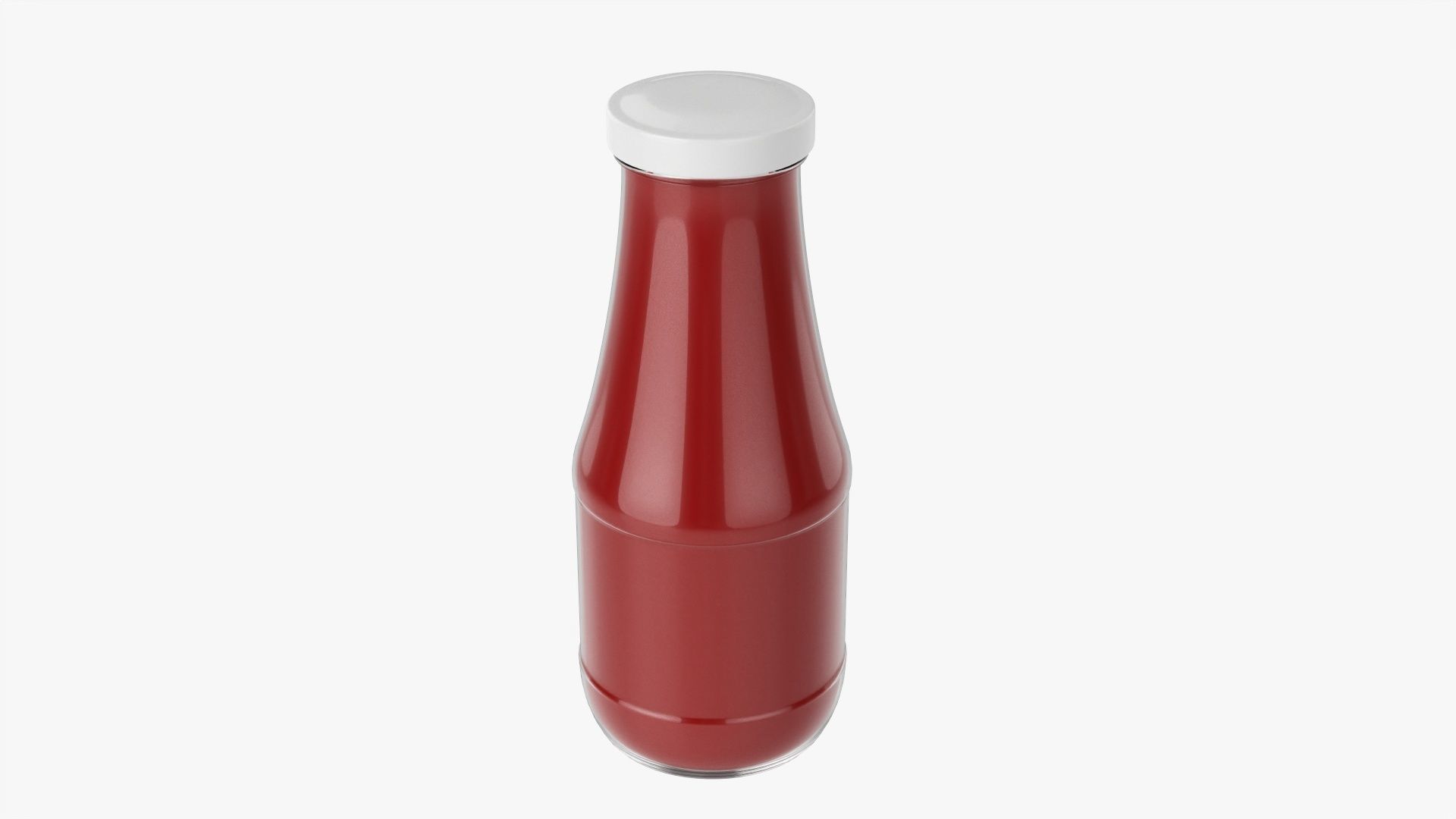 Barbecue sauce in glass bottle 16 3D model_1