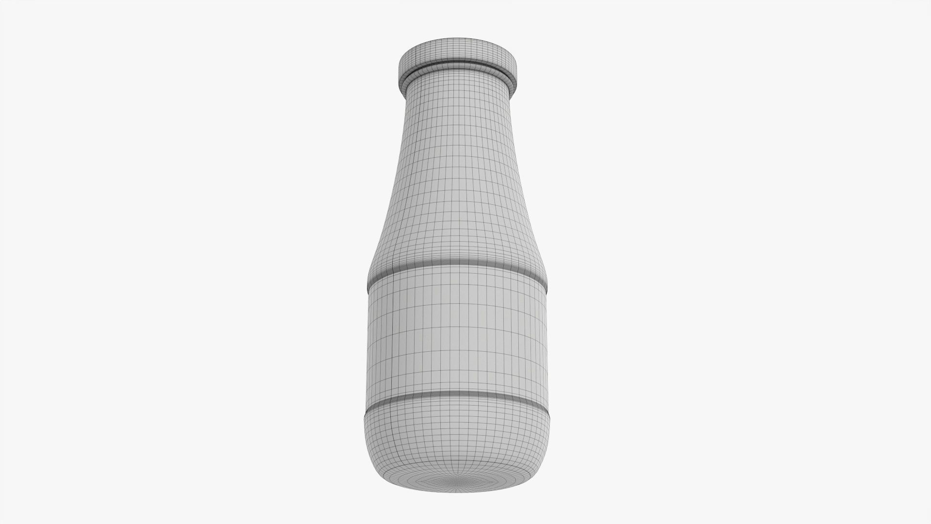 Barbecue sauce in glass bottle 16 3D model_6