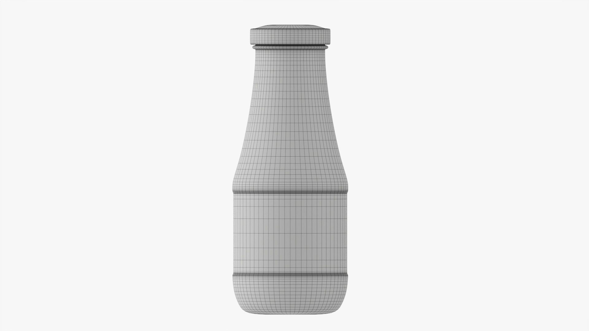 Barbecue sauce in glass bottle 16 3D model_7