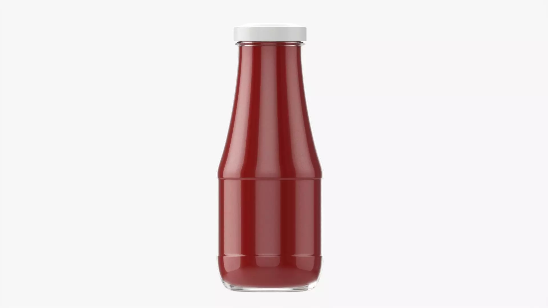 Barbecue sauce in glass bottle 16 3D model_0