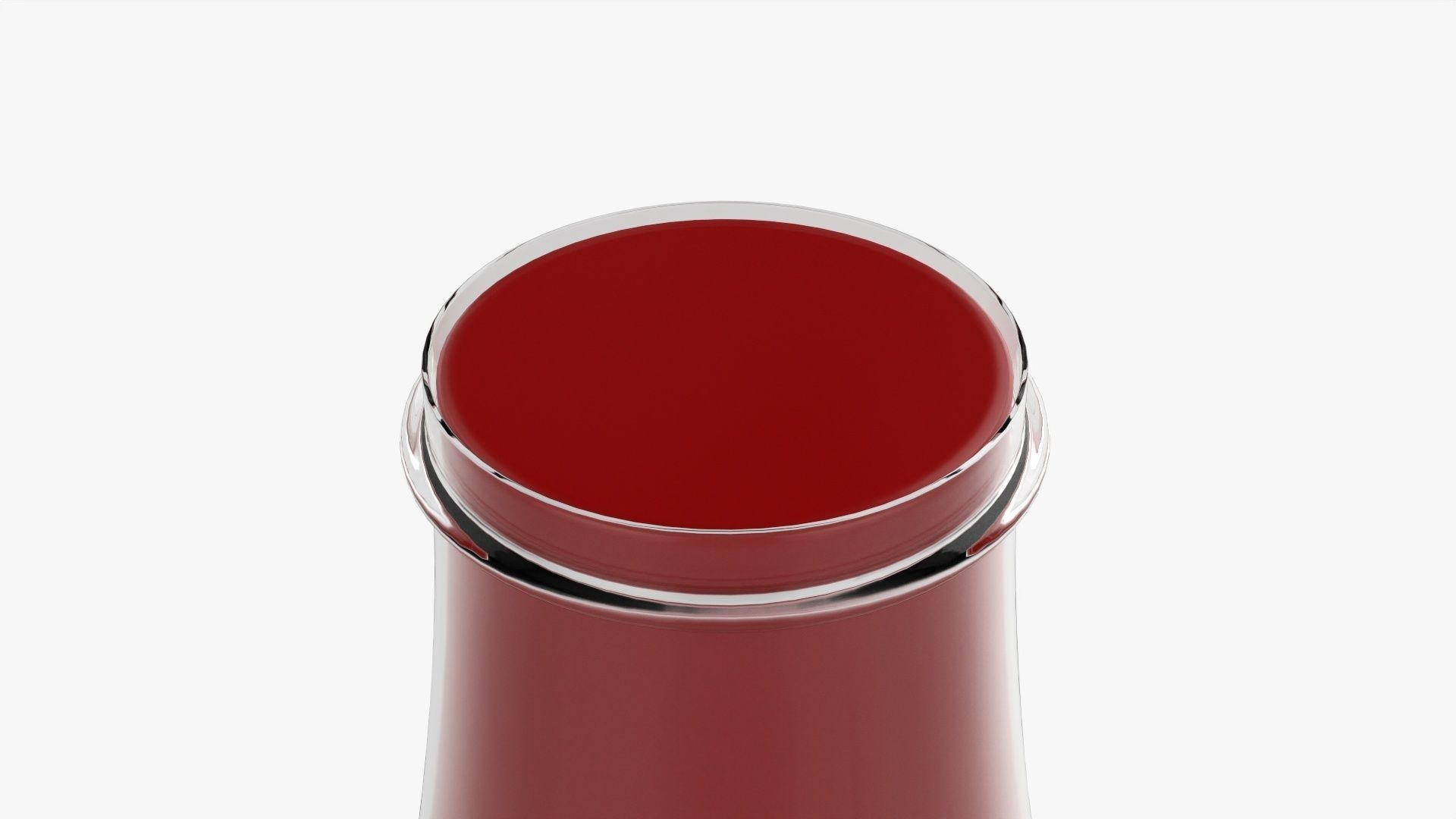 Barbecue sauce in glass bottle 16 3D model_3