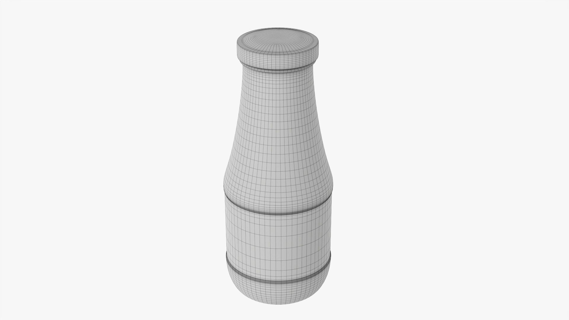 Barbecue sauce in glass bottle 16 3D model_5