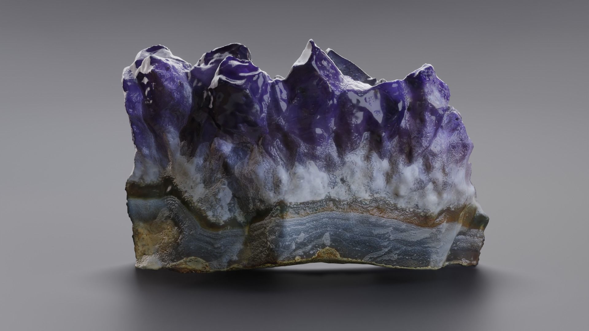 Amethyst stone Free 3D model_3