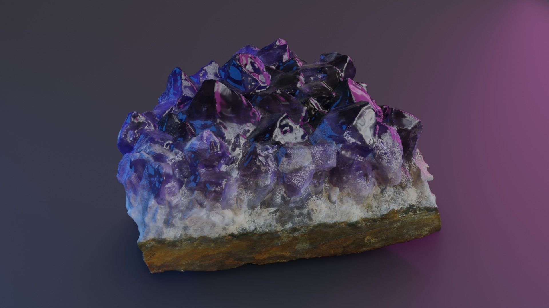 Amethyst stone Free 3D model_5