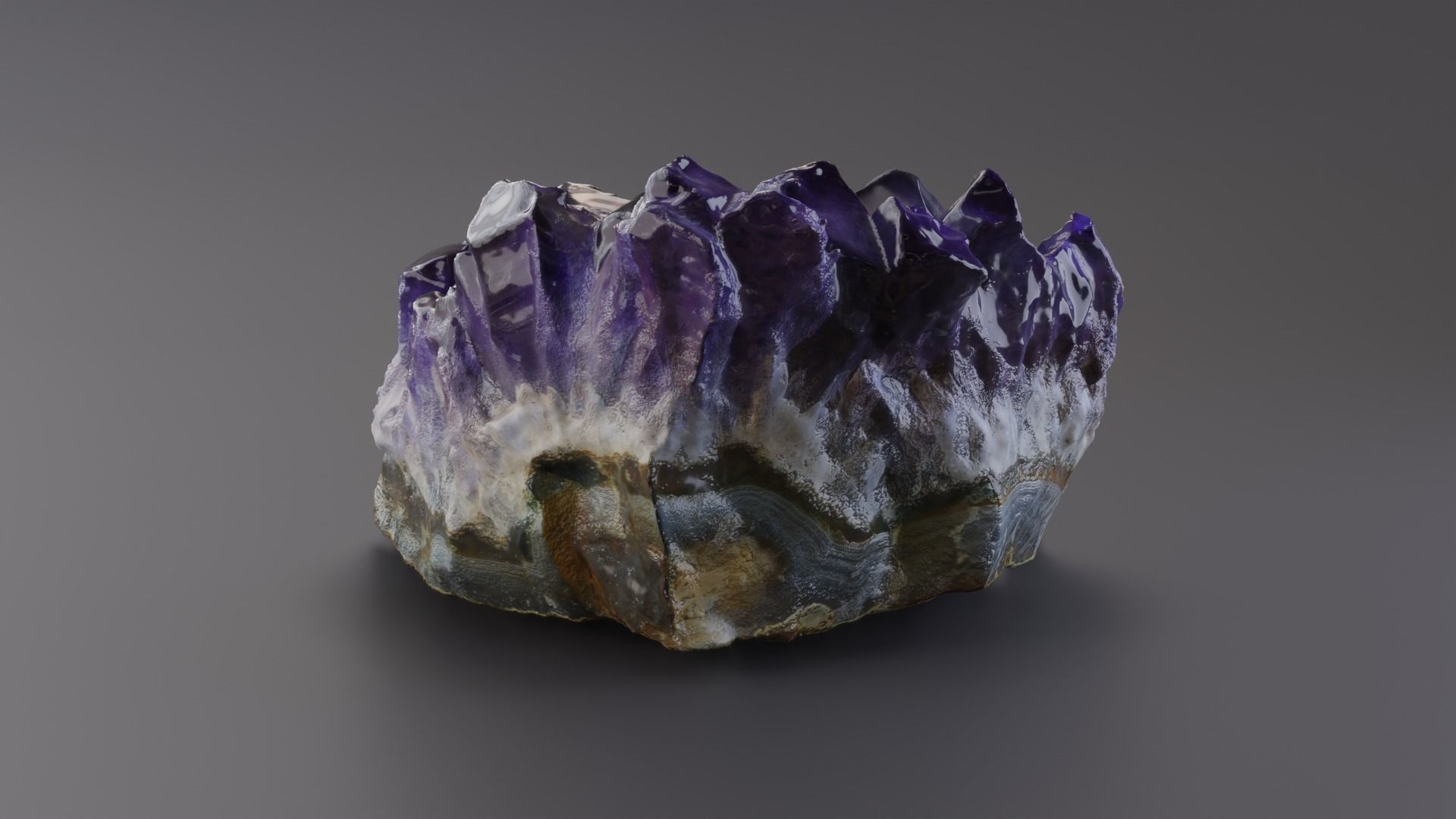Amethyst stone Free 3D model_4