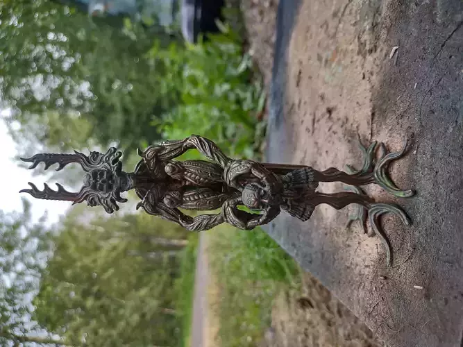 Dreamcatcher bronze statue of demon 3D print model