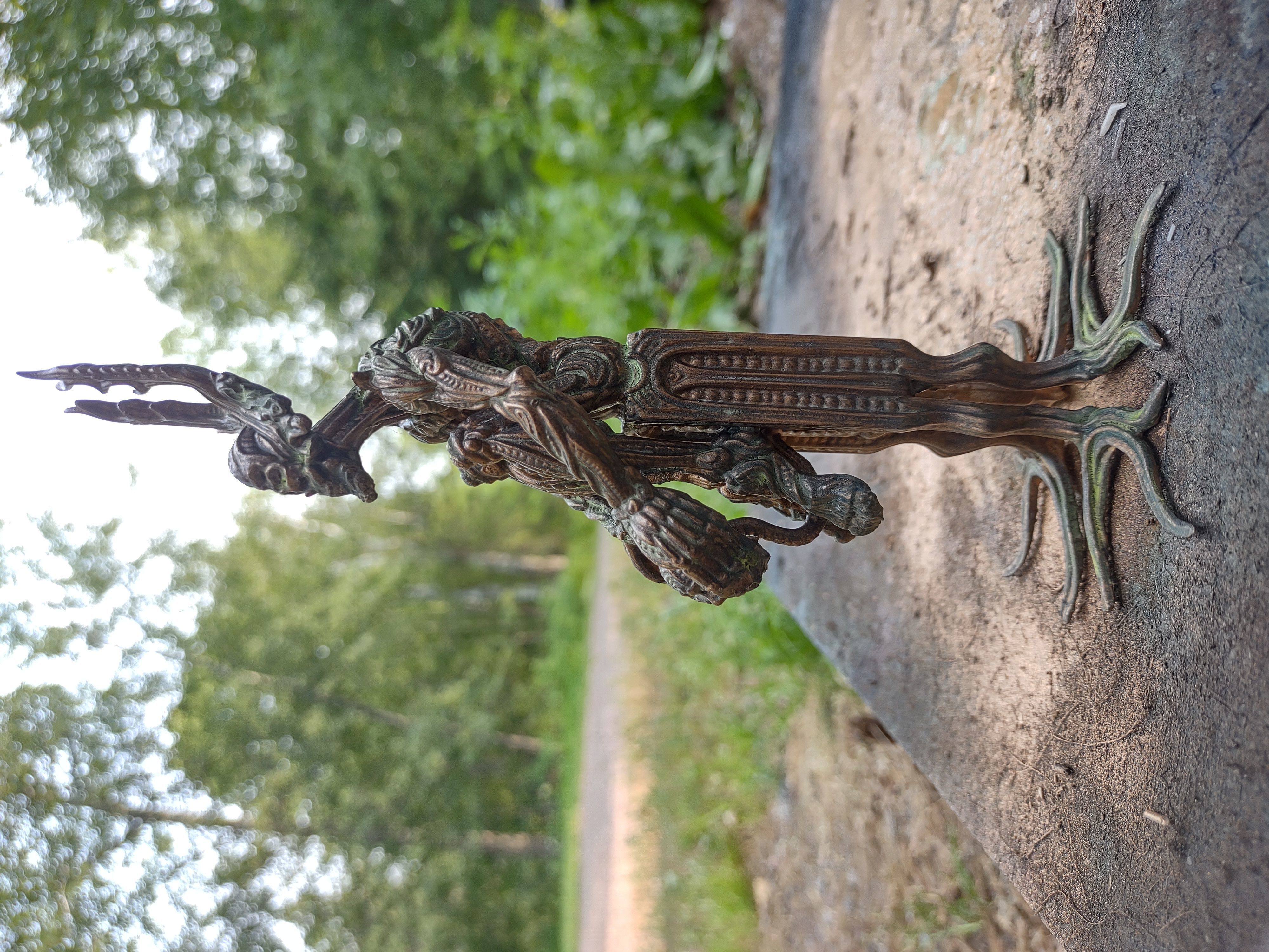 Dreamcatcher bronze statue of demon 3D print model_1