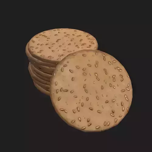 Oat Cake Free low-poly 3D model