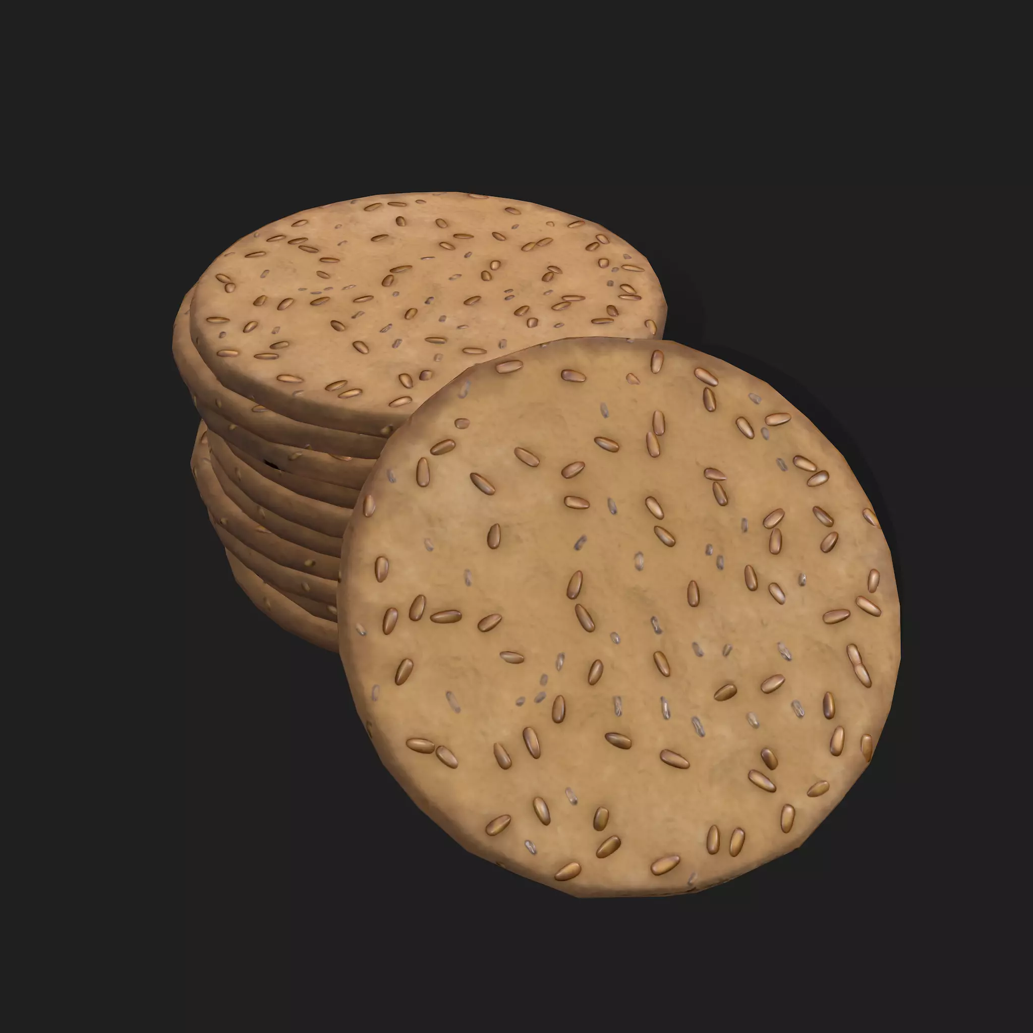 Oat Cake Free low-poly 3D model