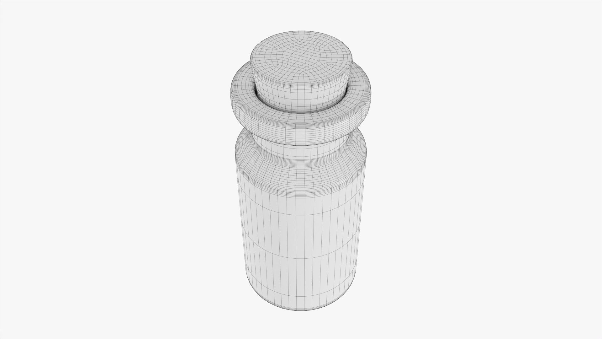 Glass bottle with cork small 3D model_5