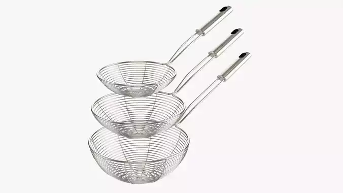 Spider strainer set 3D model