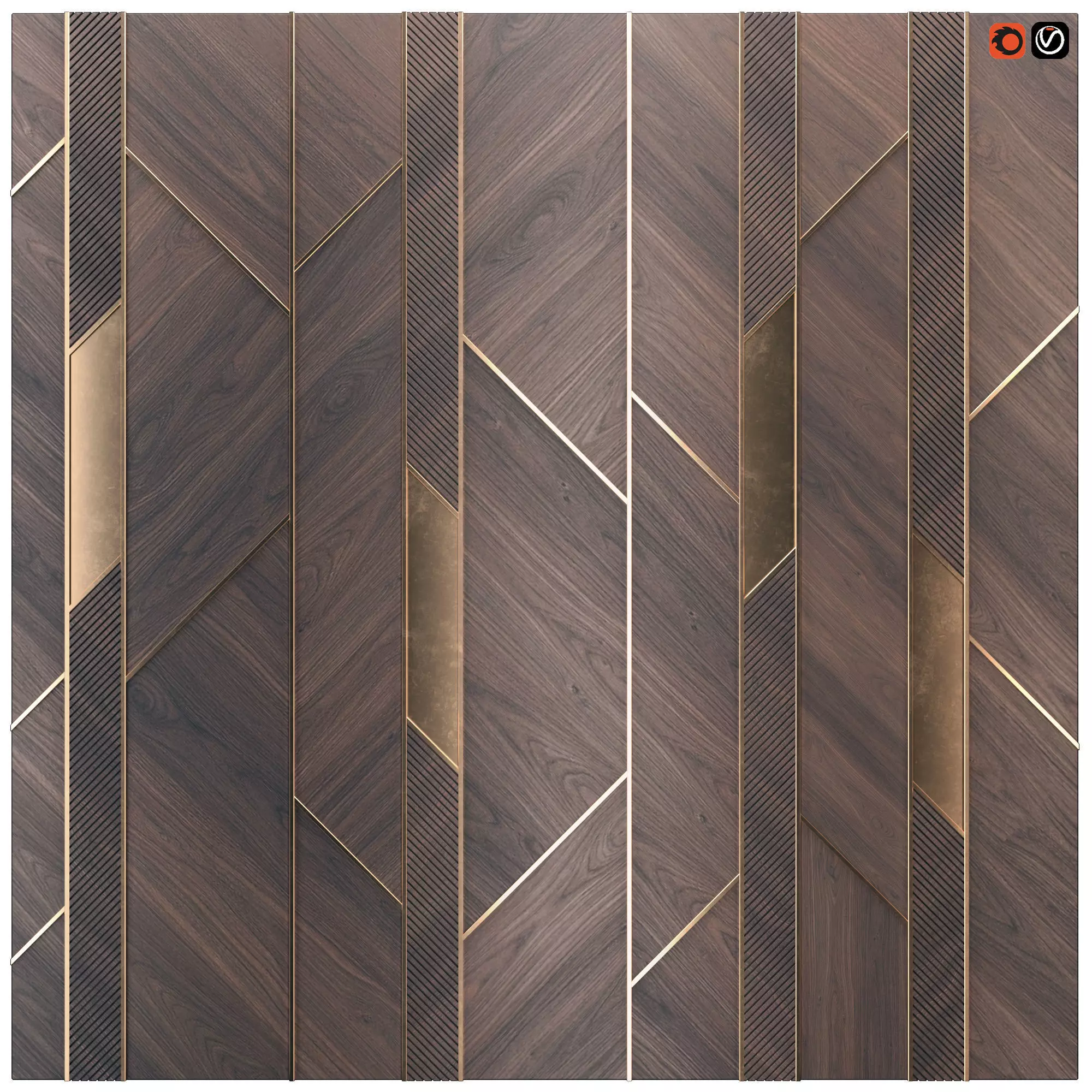 Decor wood panel 41 3D model_0