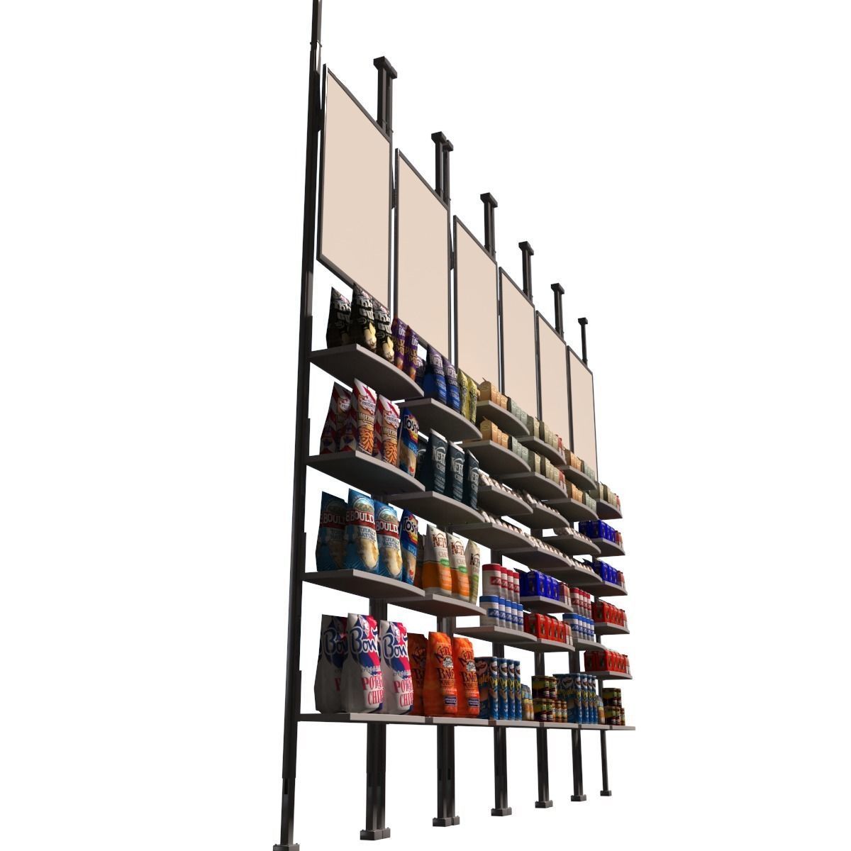 Merchandise With Shelves 3D model_6
