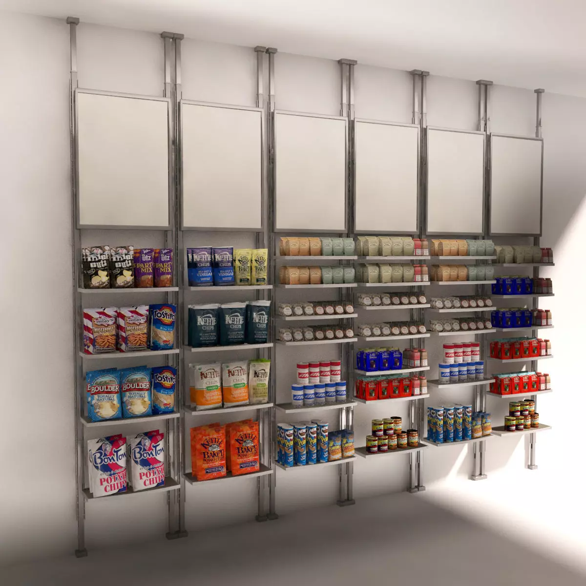Merchandise With Shelves 3D model_0