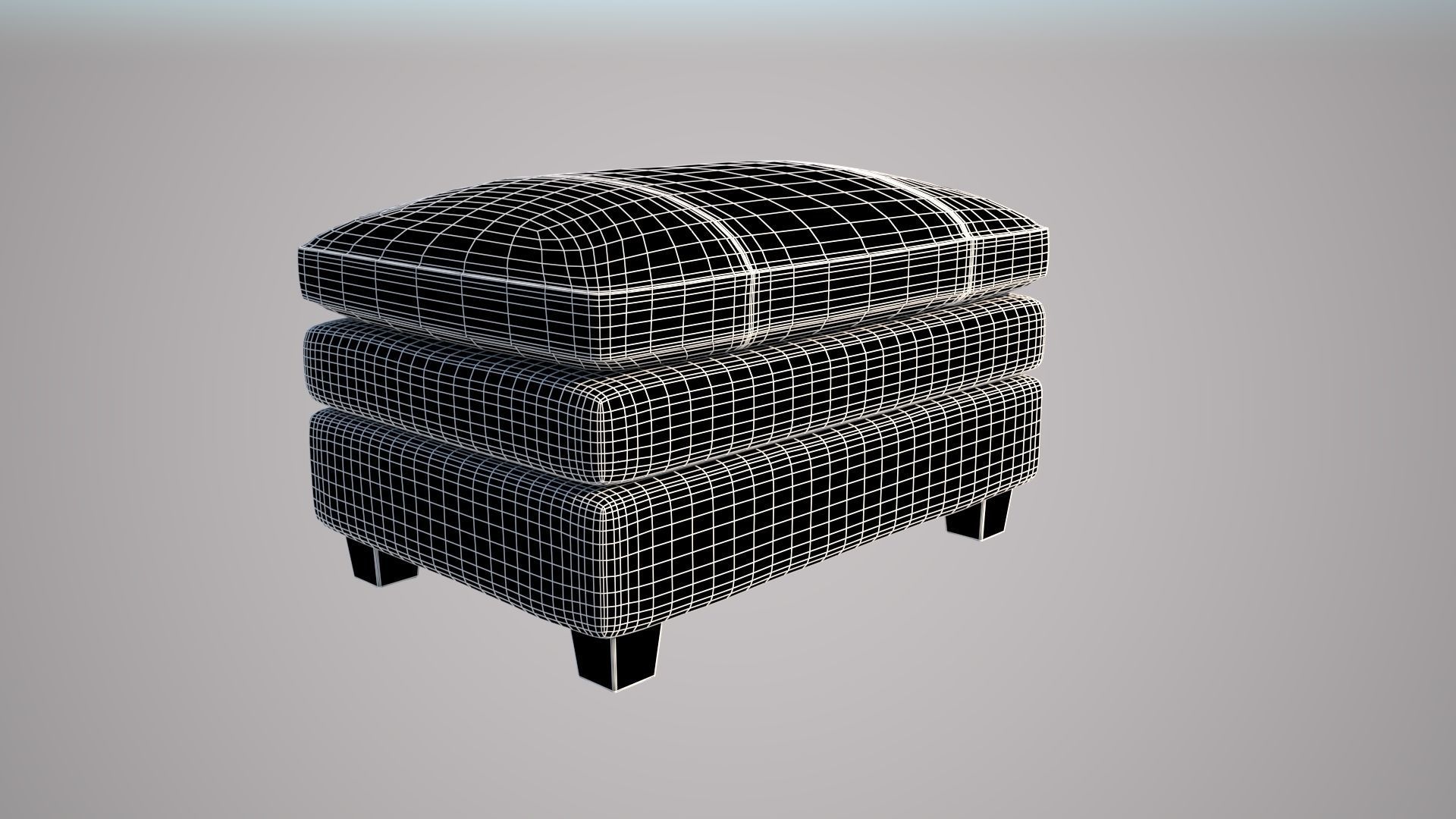  Gleason ottoman Canyon chair realistic 3D model Low-poly 3D model_4