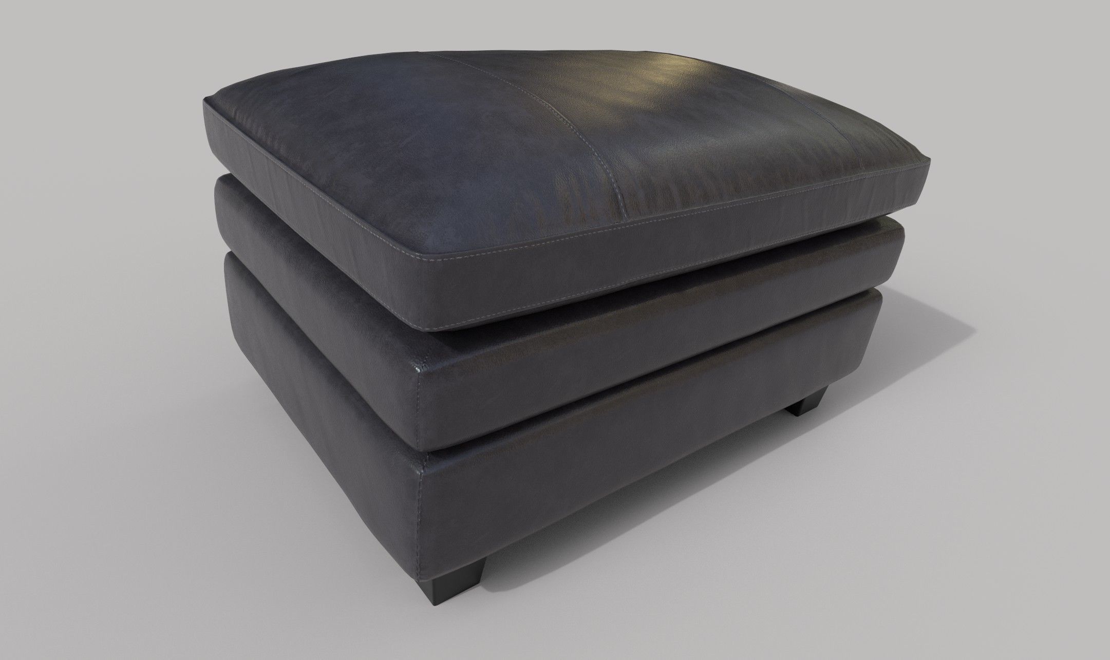  Gleason ottoman Canyon chair realistic 3D model Low-poly 3D model_8