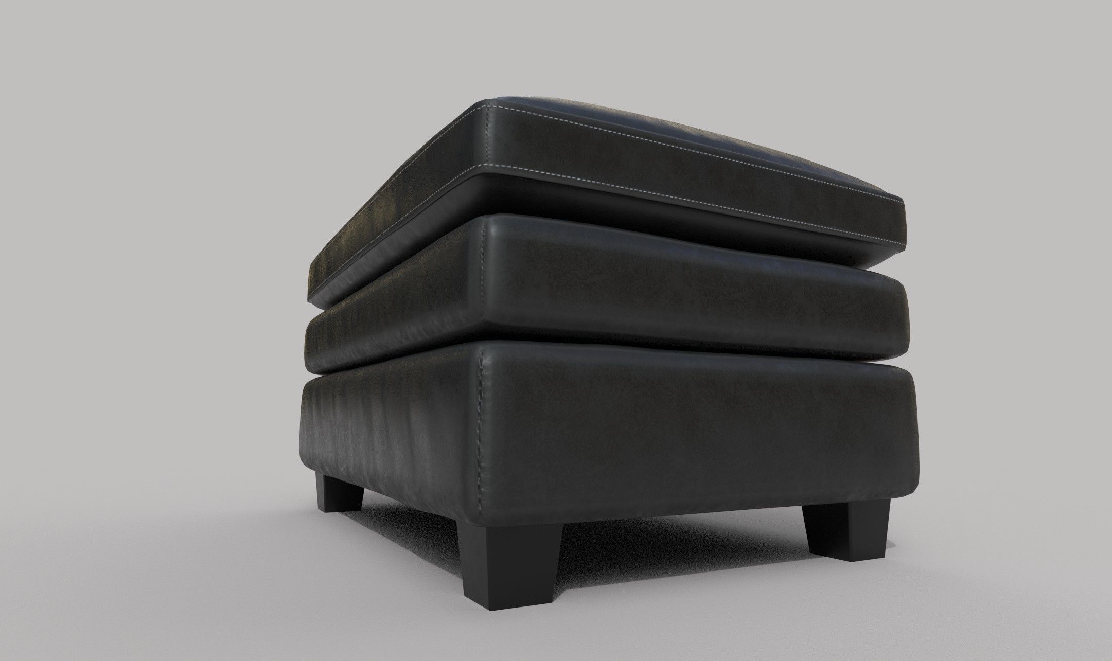  Gleason ottoman Canyon chair realistic 3D model Low-poly 3D model_3