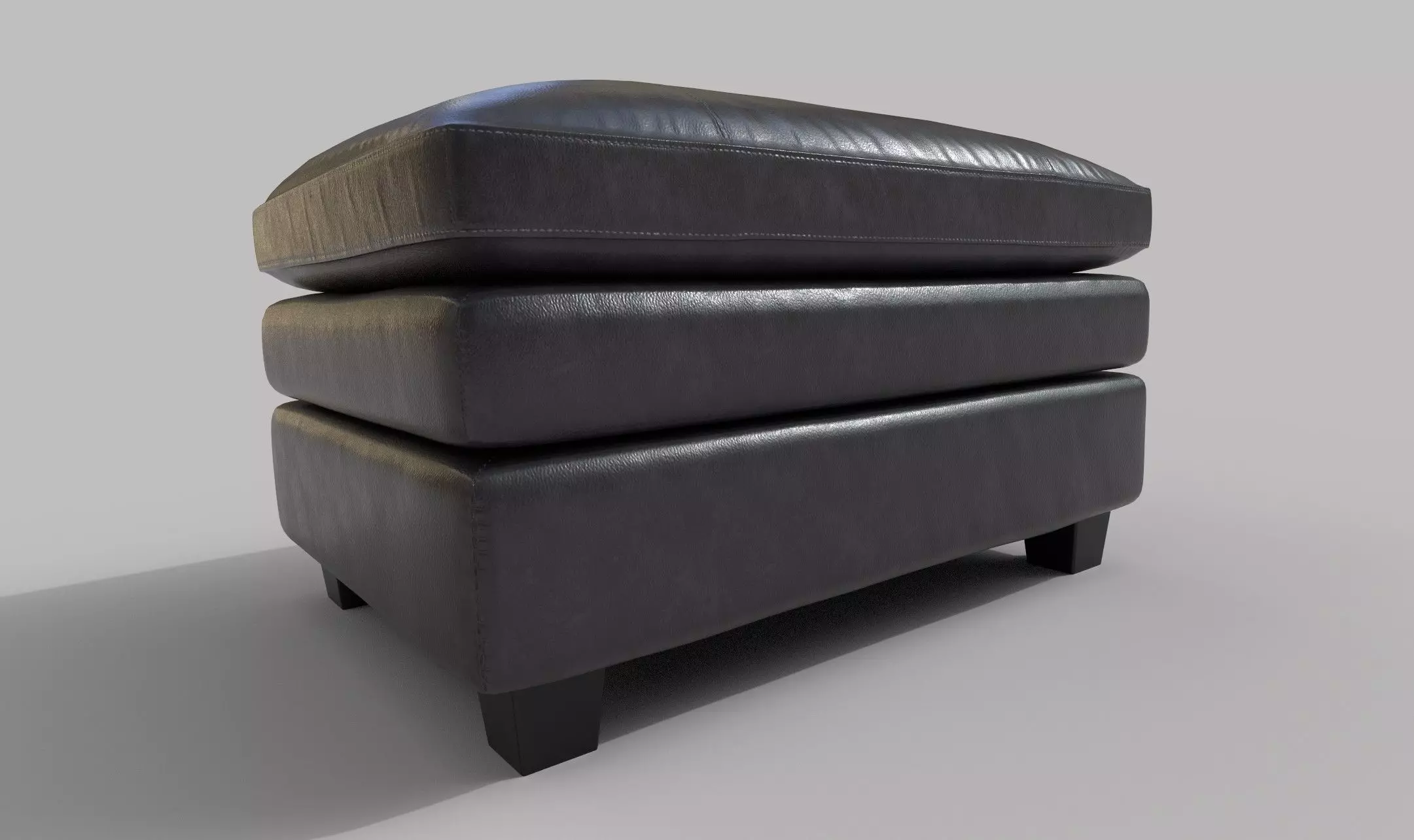  Gleason ottoman Canyon chair realistic 3D model Low-poly 3D model_0