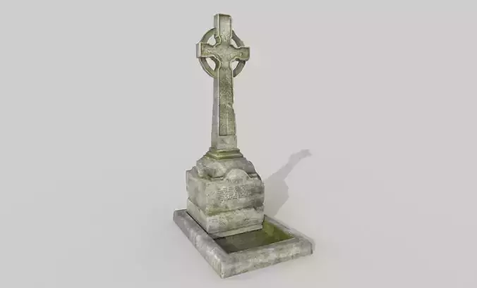 Environment gravestone with cross on top