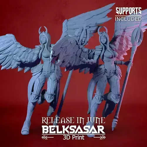 Sindriel the Seductive Angel Normal and Nude 3D print model