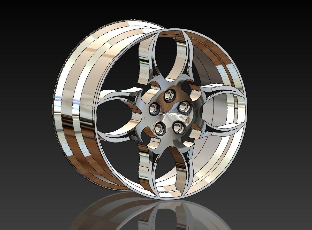 Alloy rims 3D model_1