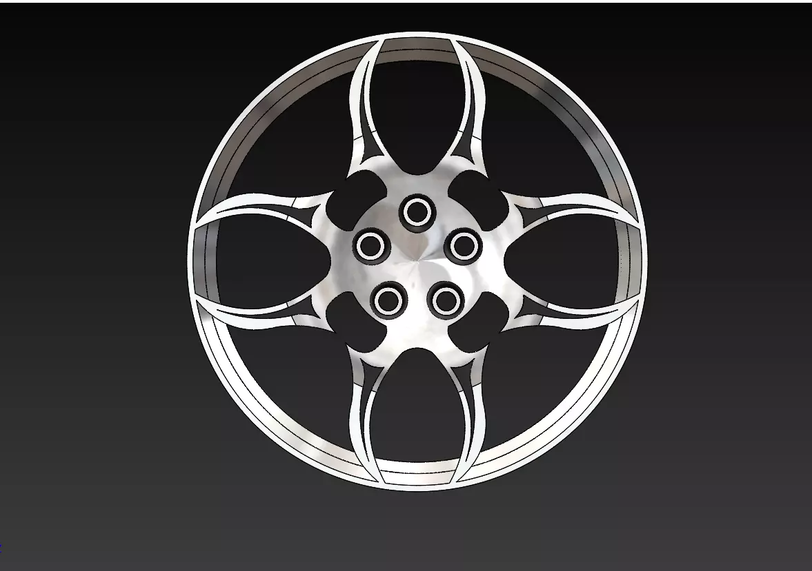 Alloy rims 3D model_0