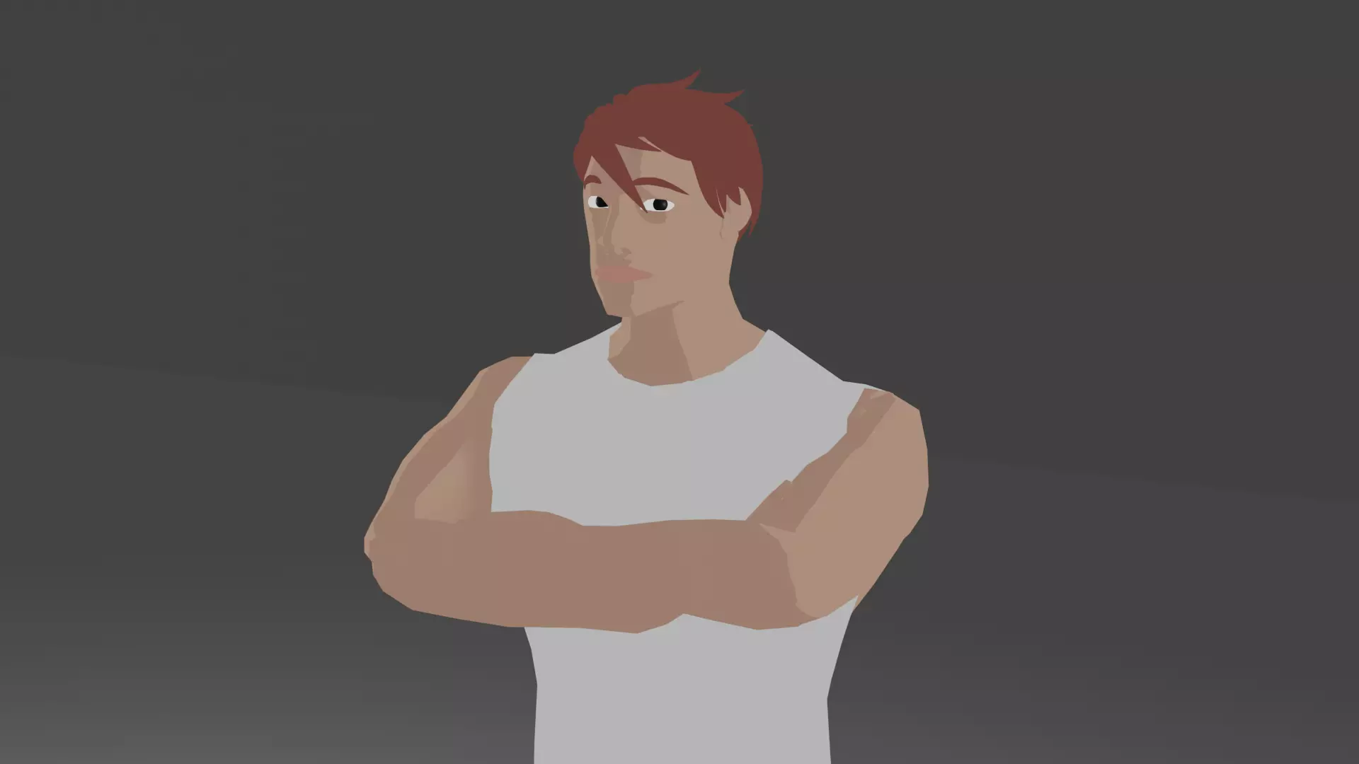 Simple Male Model Low-poly 3D model_0