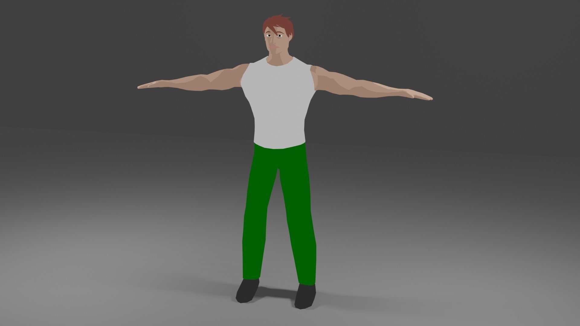 Simple Male Model Low-poly 3D model_2