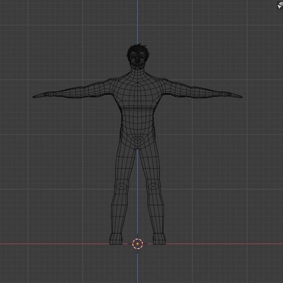 Simple Male Model Low-poly 3D model_5