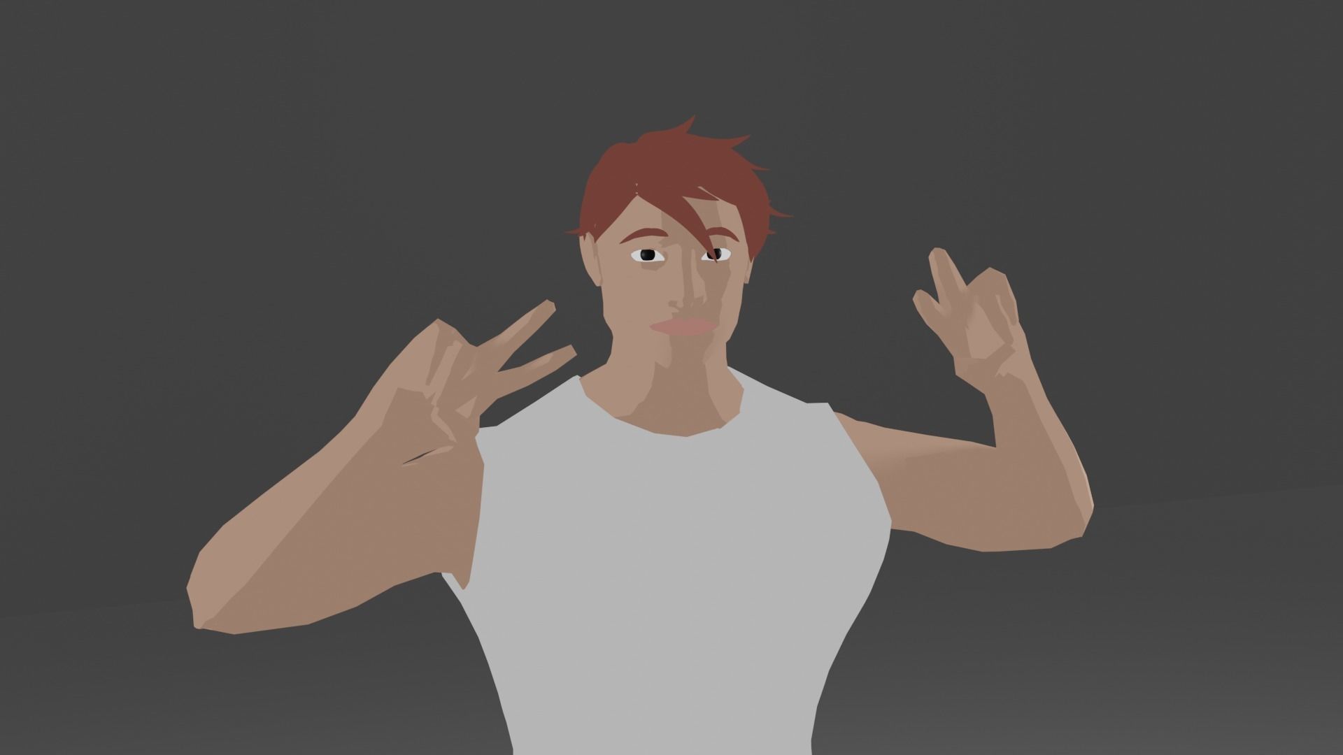 Simple Male Model Low-poly 3D model_3