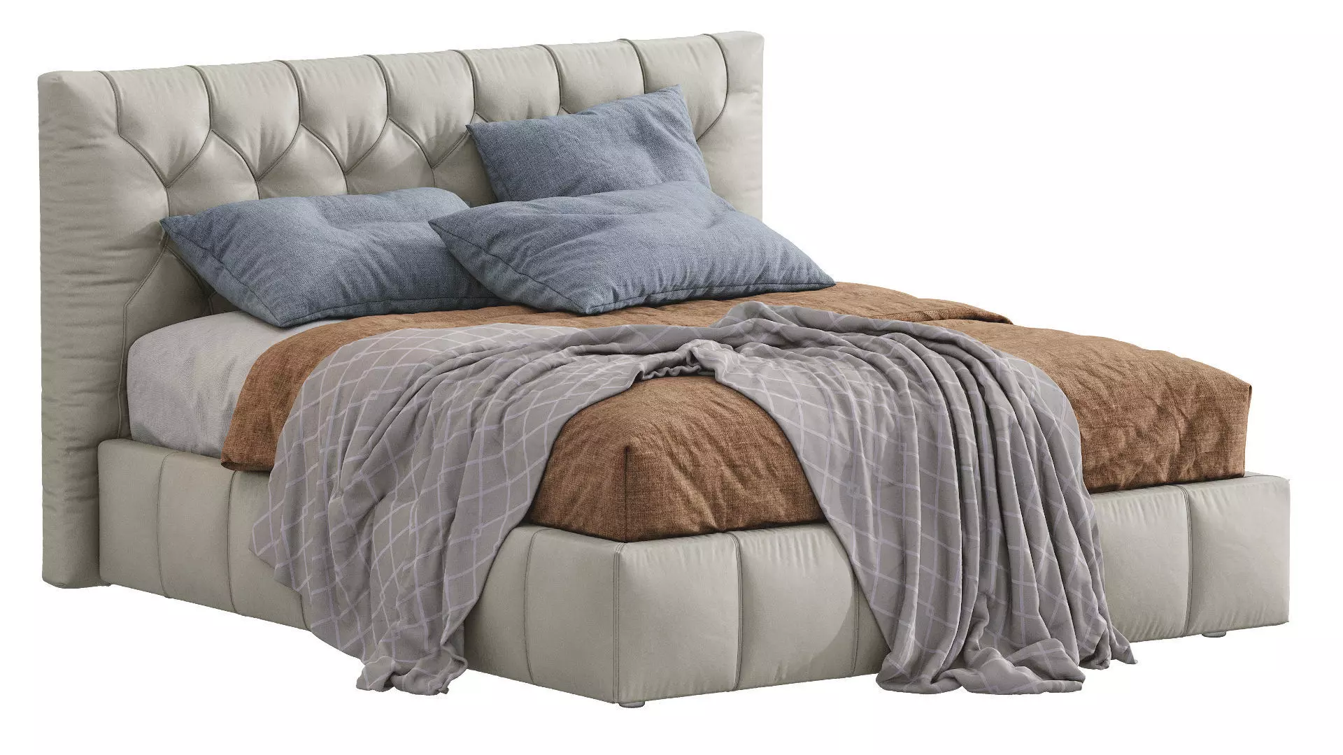 Felis Leather Bed HAMILTON 3D model