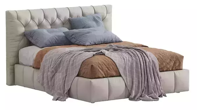 Felis Leather Bed HAMILTON 3D model