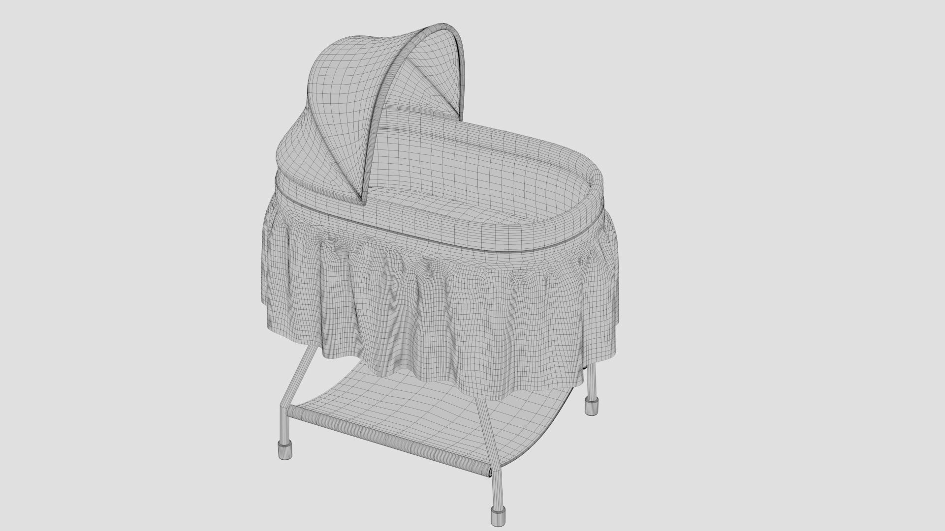 Bassinet - Portable Crib 3D model_18