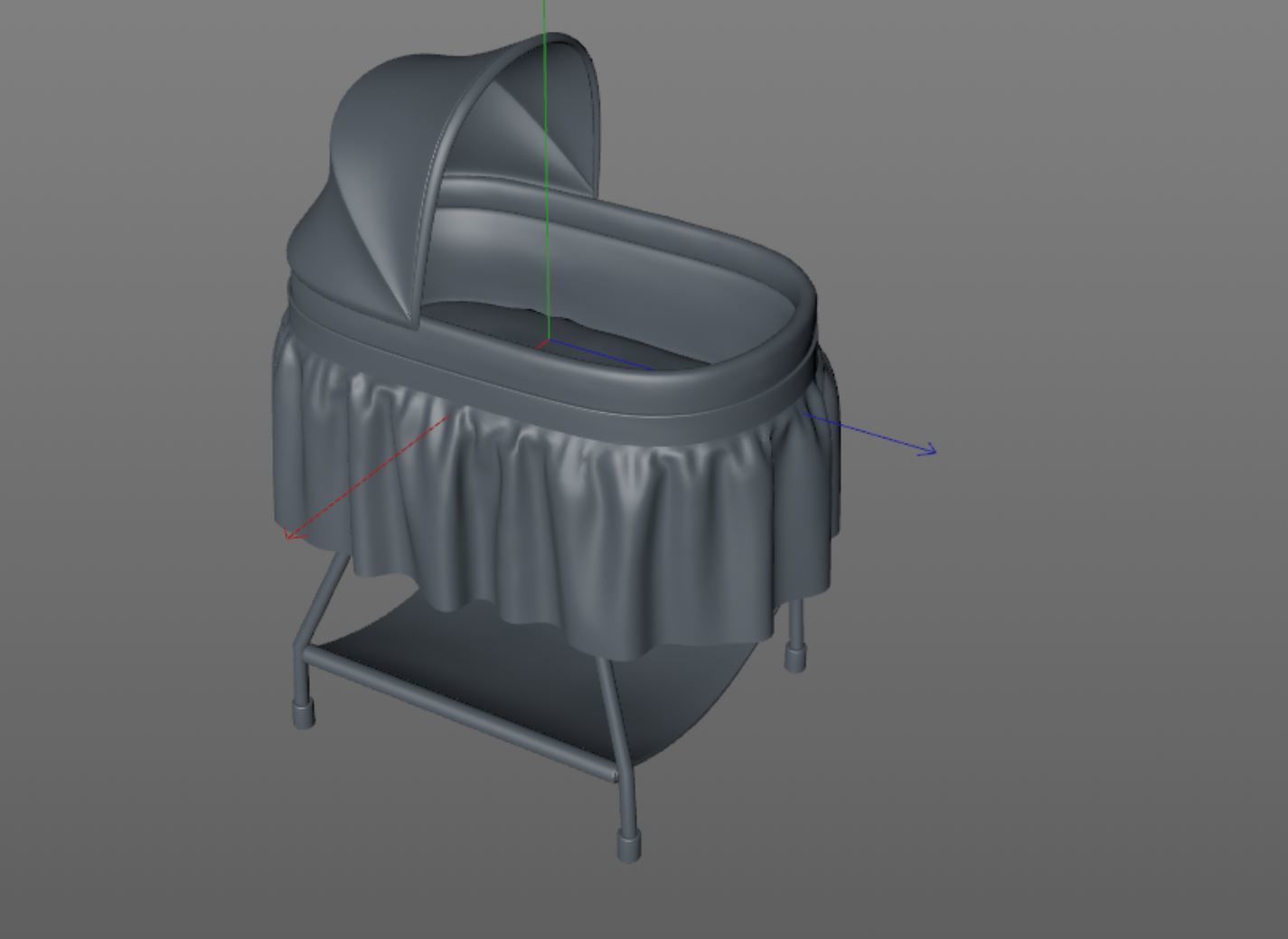 Bassinet - Portable Crib 3D model_12