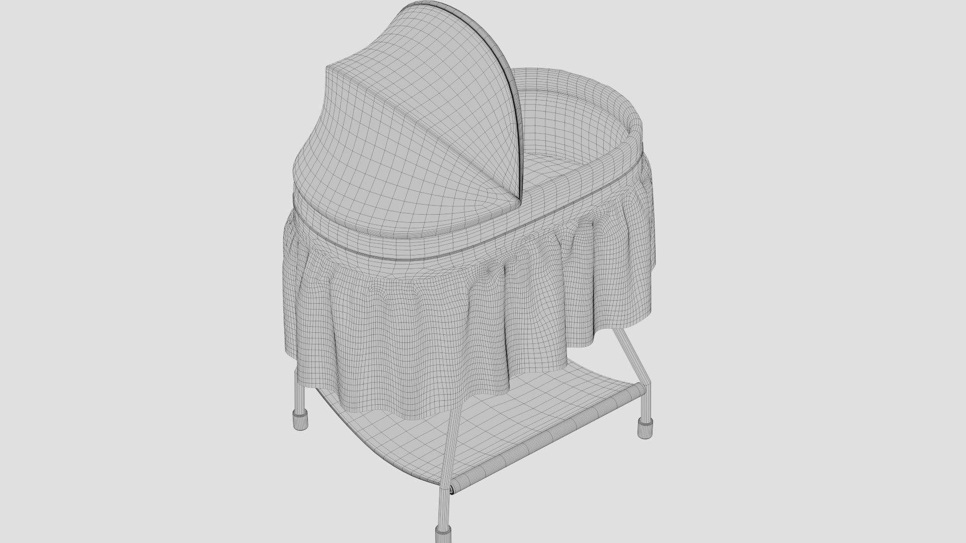 Bassinet - Portable Crib 3D model_21
