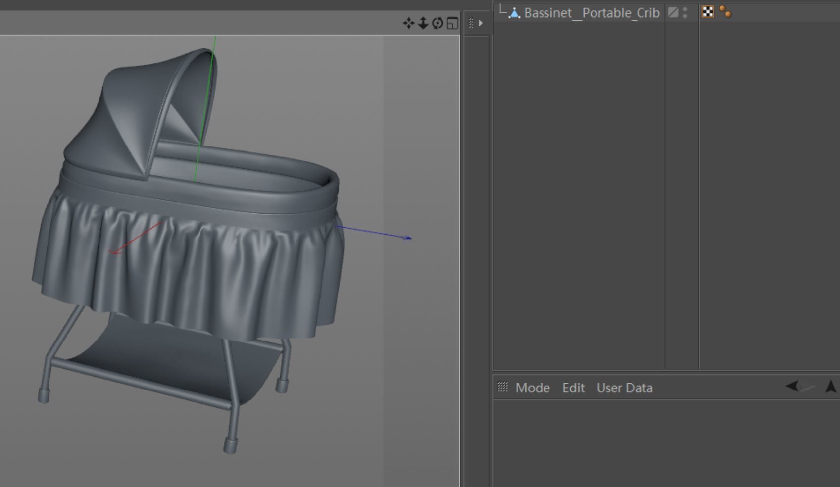 Bassinet - Portable Crib 3D model_11